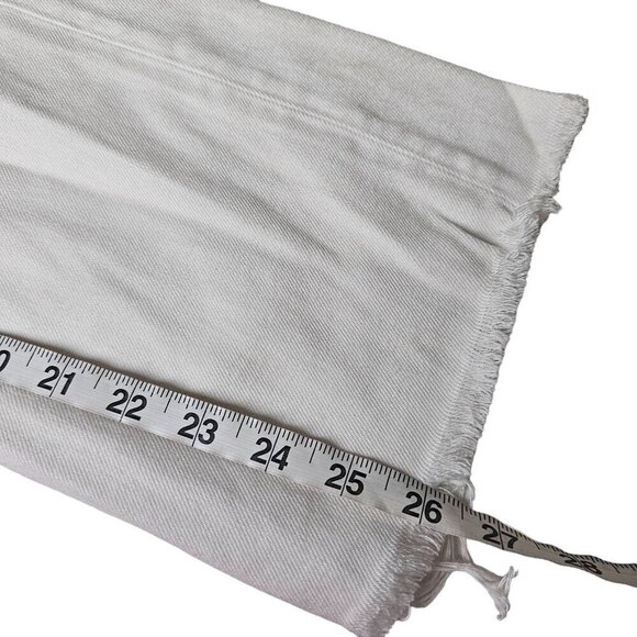 Rag & Bone Straight Leg Jeans Ripped Raw Hem Relaxed Fit White Denim Women 27 - Picture 11 of 13